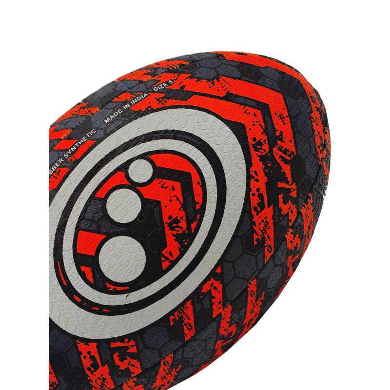 Optimum STREET RUGBY BALL - BLACK/ORANGE - SIZE 4