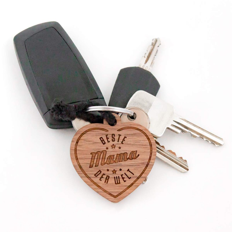 Hugz Wooden Key Ring Best Mama Der Welt Gift -