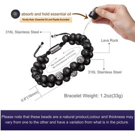murtoo Bead Chakra Bracelets for Men and Women, Double-layered Healing Yoga Crystals Beaded Bracelet, Natural Stone Mens Bracelet for Meditation, Relax Anxiety