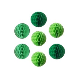 ZGjoy 8pcs 10 inch Paper Honeycomb Balls Decorative Tissue Honeycomb Balls Paper Pom Poms Flower Balls Art Hanging Balls for Birthday Wedding Nursery Baby Shower Home Decor (10inch, Green Pack)