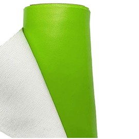A-Express Faux Leather Fabric Leatherette Vinyl Waterproof Leathercloth Material Clothing Dressmaking Upholstery - Half Metre 50cm x 140cm Lime Green