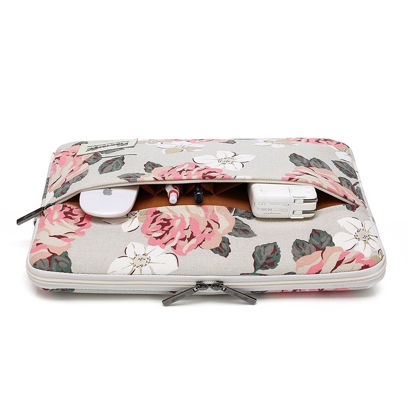 Canvaslife Pink Rose Patten laptop sleeve 14 inch 14.0 inch