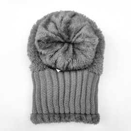 HUAMULAN Women Winter Knit Beanie Hats One Piece Fleece Lined Knit Balaclavas Mask Circle Scarf Set Ski Snow Hat Cap with Pompom