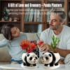 KEEPPACE 2PC Panda Bamboo Planter Pots-5.7 Inch Ceramic Animal Planters