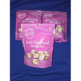 Fresh 3 New Mini Cookie Bites Iced Oatmeal 5.0oz Fresh  Resealable Travel Snack Pantry