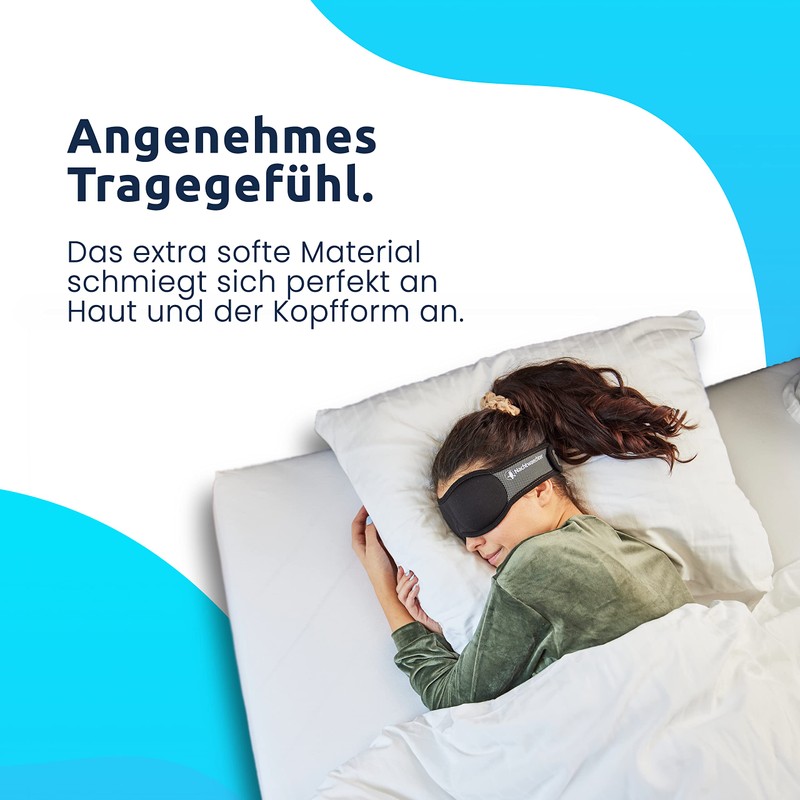 Nachtwaechter Anina 3D Sleeping Mask, 100% Blackout, Super Comfortable Sleeping