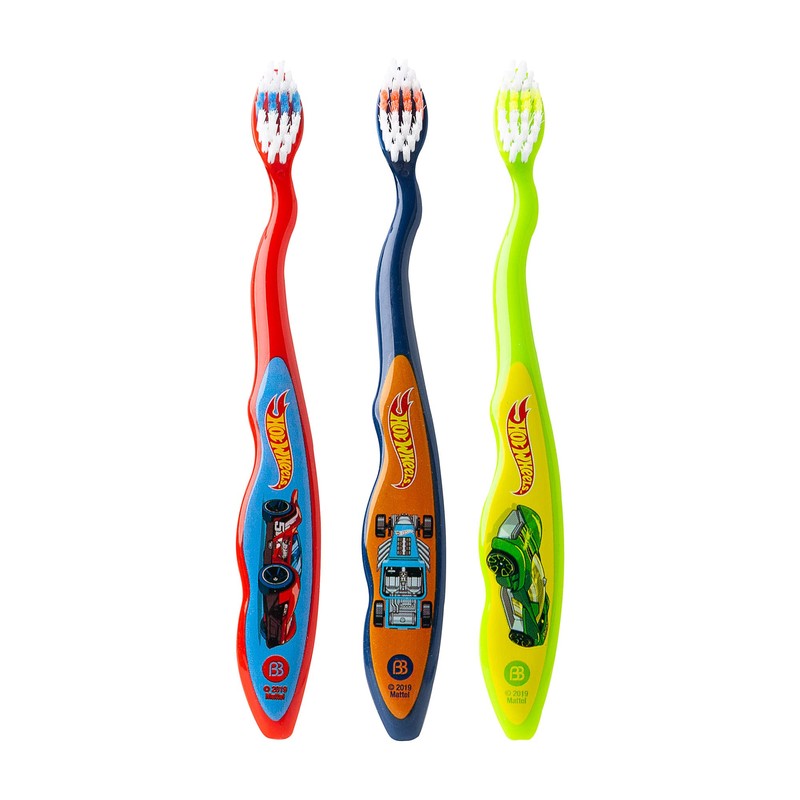 Brush Buddies Hot Wheels Manual Toothbrushes for Kids – 3