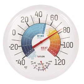 Taylor Thermometer Indoor/Outdoor 13.25" Black Bezel