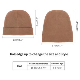 AQOKKA Newborn Baby Hat Infant Beanie Caps Soft Cotton Toddler Hats Newborn Hospital Hat for Baby Boy Girl Kid