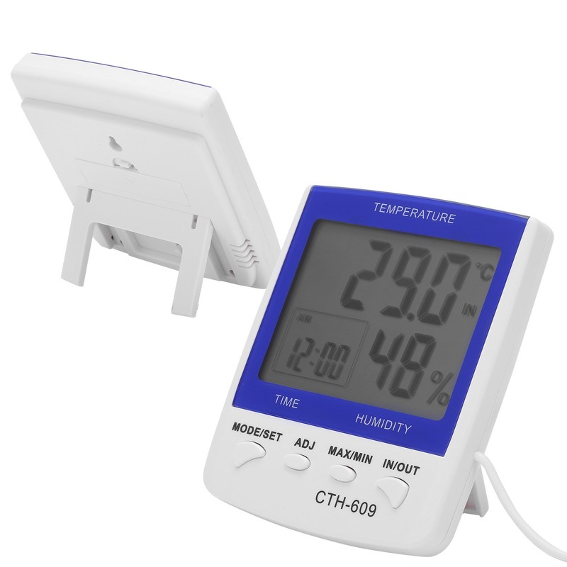 CTH‑609 Digital Thermometer Hygrometer Wall Mounted Temperature Humidity Meter for