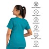 Maevn Matrix Double V-Neck Scrub Top (Medium, Teal Blue)