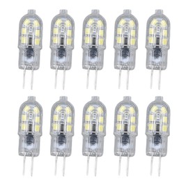 10 Pack G4 2835 LED Bulb Transparent Led Lamp Plug in Light Bulb AC220V for Camper Cabinet Landscape Light 6500K White Light