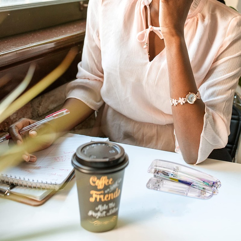 Transparent Acrylic Stapler for Office, Clear Staplers for Desk, Silver