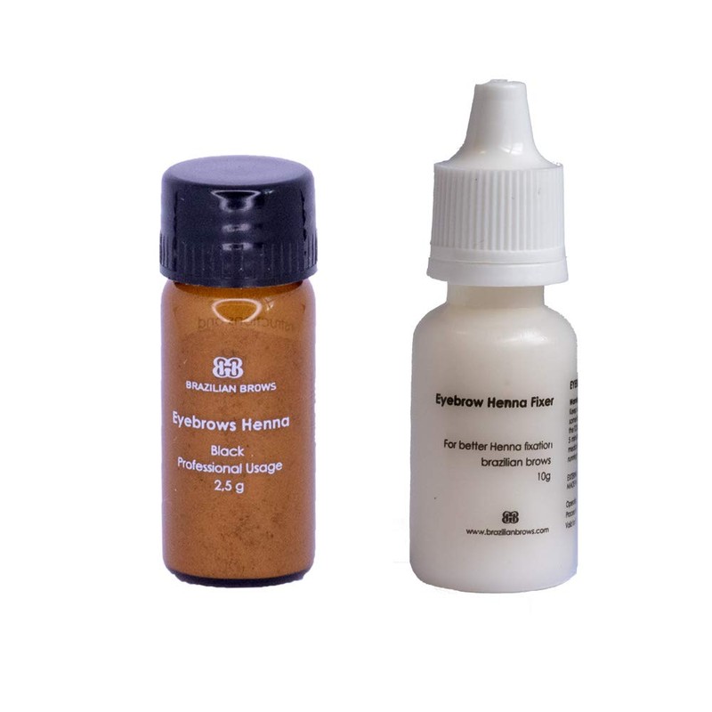 Brazilian Brows Eyebrow Henna Pack & Tinting Kit –Black