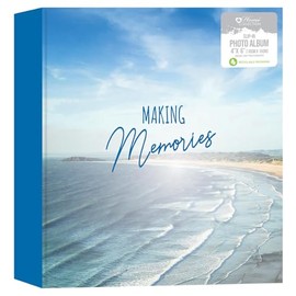 Home Collection Beach Design Slip In Memo Photo Album 200 Photos 4 x 6" Holiday Family 22 x 22cm