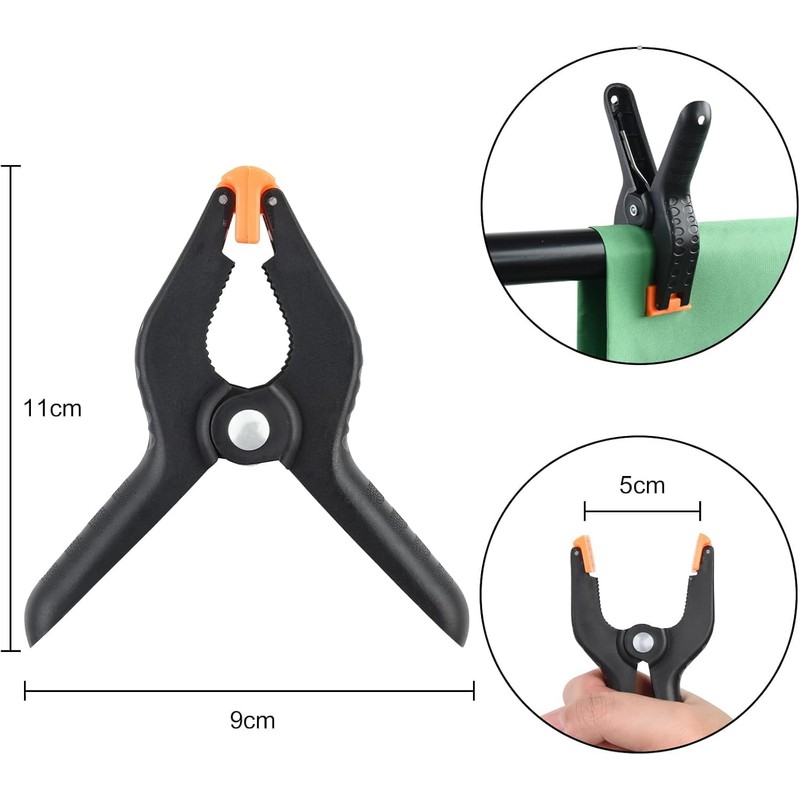 UTEBIT Clips, Strong, 4-Inch, Universal Clamps, Set of 6, Photography