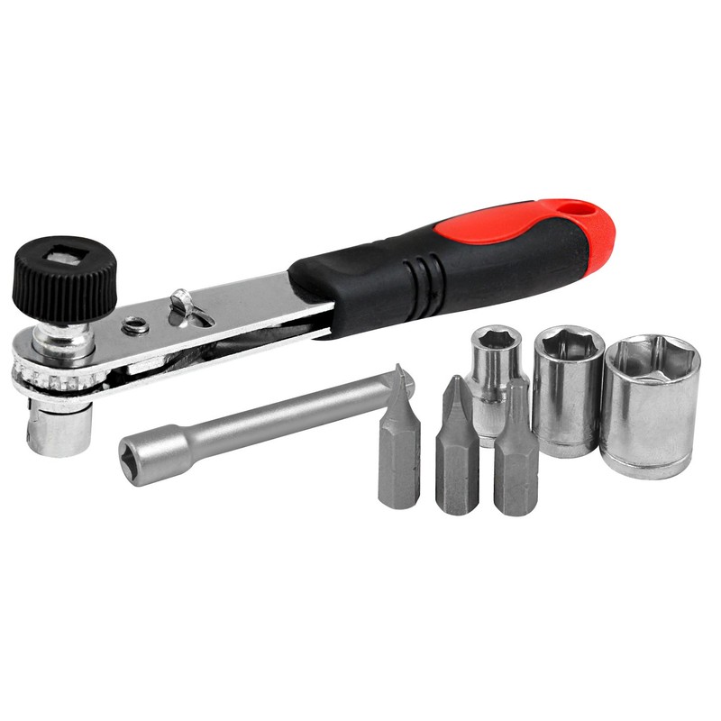 DEKTON DT65233 Ratchet Wrench, Black/Red, Set of 22 Piece