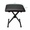 Glarry Adjustable Folding Piano Bench Stool Seat Black NEW