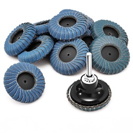 11 PCS 2" Zirconia Mixed Curved Flap Discs(40 Grit) – Ideal for Grinding, Finishing & Deburring Contoured Surfaces – Fits Die Grinders