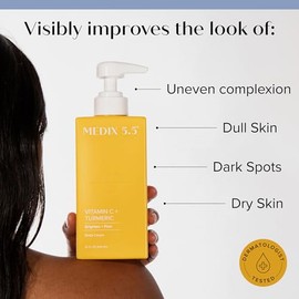 Medix 5.5 Vitamin C Cream wTurmeric for face and body. Firming  brightening cream for age spots, dark spots, sun damaged skin. Anti-Aging Cream...    