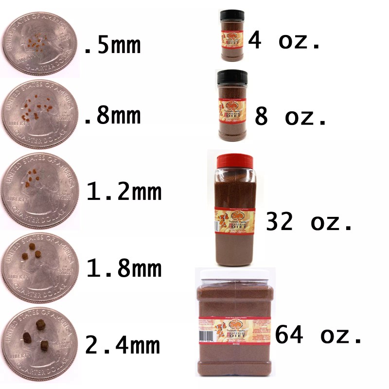 Sustainable Aquatics Hatchery Diet - Fish Food 0.5 MM Slow