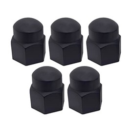 A.A 25 Pack -13/16" Black Nylon Lug Nut Cover Cap for Trailer Camper Travel Truck (25, Black)