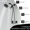 LIWEIKE 2 Handle Shower Faucet Matte Black Two Handles Shower