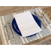 CleverDelights Heavyweight 20" White Hemstitch Dinner Napkins - 4 Pack
