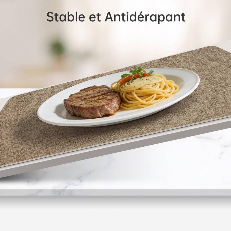 KitchenBoss Tovagliette Colazione e Sottobicchieri, Set da 4 Tovagliette Americane