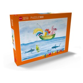MyPuzzle Fishing - Heine Drei Freunde beim Angeln - Helme Heine - Premium 500 Piece Puzzle - MyPuzzle Special Collection by Heye Puzzle