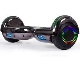 GlareWheel M3 Hoverboard LED Light Bluetooth Chrome Black