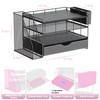 gianotter Wood Desk Organizers and Accessories with File Holder, 4-Tier