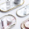 Adung Playground Gold Line Marble Tray Marble Oval, Marble Tray