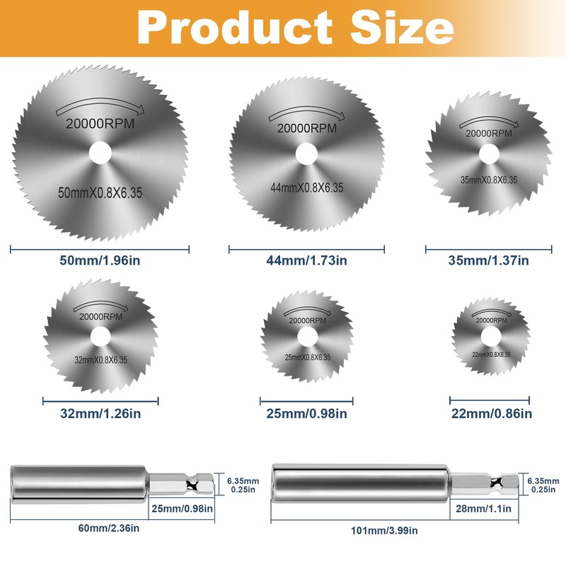 FOTYBEl Cutting Wheel for Drill, Rotary Tool Cutting Discs with
