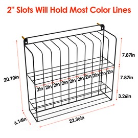 yeshine Large Hair Color Organizer, Hair Color Metal Rack, 2 Tiers Color Storage for Salon, Hair Color Tube Storage Rack, Wall Mount Hair Color Holder Organizer, Color Rack for Hair Salon Black