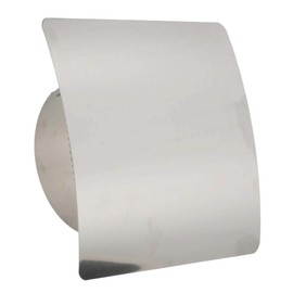 Stainless Steel Air Vent Grille, 150mm x 170mm, Wall Mounted with 100mm Pipe Flange, Mesh Design