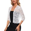 MINTLIMIT Womens Cardigans Open Front Lace Bolero Shrug 3/4 Sleeve