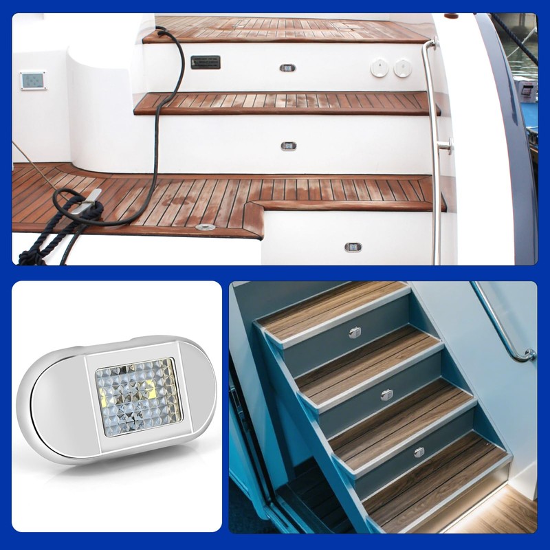 THALASSA RV Step Light Boat Courtesy Lights, DC12V 0.4W Blue