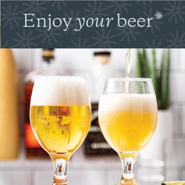 Vikko Beer Glass, Set of 6 Belgian Style Beer Glasses, Large Size 13.5 Ounce, Dishwasher Safe Durable Drinking Glass for Craft Brews, Beer or Water