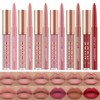 LANGMANNI 6 Matte Lipstick with 6 Lipliners Durable Makeup Set,Long-Lasting