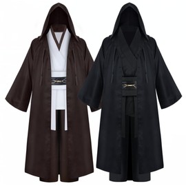 Sith Costume Adult Men Anakin Skywalker Costume Adult Men Cosplay (Black, XL)