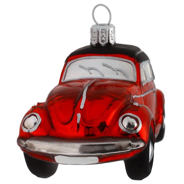 Hamburger Weihnachtsontor Christmas Tree Decoration VW Beetle Convertible Red Black