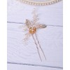 Rumtock 2pcs Gold Flower and Leaf Hair Piece Set Wedding