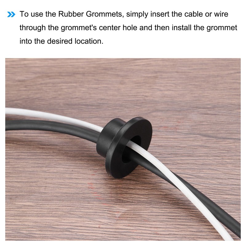 sourcing map 15Pcs t Shape Rubber Grommet Mount Dia 5mm