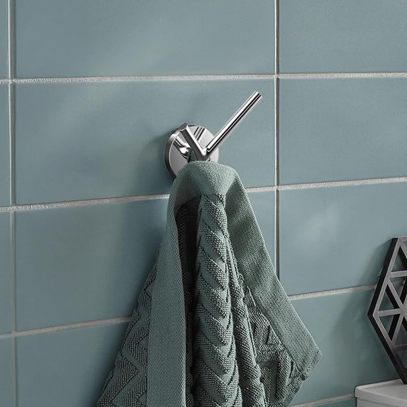Emco Round Hook for Wall Mounting, Easy-Care Aluminium Hanger for
