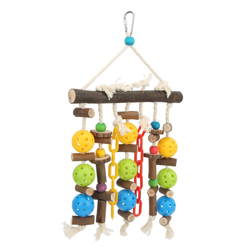 Wooden Parrot Chewing Blocks Safe Bite Resistant Large Parrot Bite