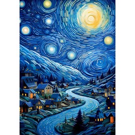 MEIYUDA 5D Diamond Art Painting Kits Adults Fantasy Landscape, DIY Round Full Drill Diamond Painting Art Kit for Adults Kids Beginners, Crystal Gem Art Diamond Painting for Home Wall Decor 30x40cm