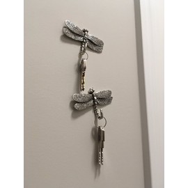 Large Dragonfly Hook Antique Silver HK-608AS