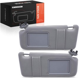 A-Premium Driver & Passenger Sun Visor Compatible with Toyota Camry 2007 2008 2009 2010 2011 - with Vanity Mirror, Without Sunroof, Without Vanity Light, Gray - Replaces 7431006750B0, 7432006780B0