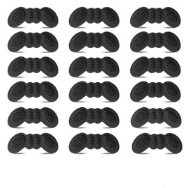 Bagentry 9 Pairs Thickened High Heel Pads, Self Adhesive Shoe Inserts Filler with Anti-Slip Bump, Heel Grips Cushions for Women Men Too Big Loose Shoes Boot Blister Pain Comfort (Black, 6mm)